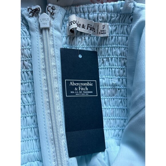 Abercrombie & Fitch Floral Sleeveless Midi Dress SP Small Petite Front Slit New - Picture 7 of 9